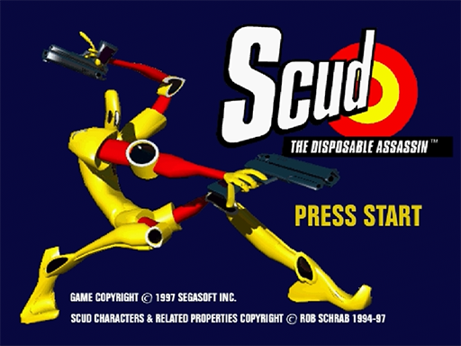 Scud The Disposable Assassin title screen for Sega Saturn